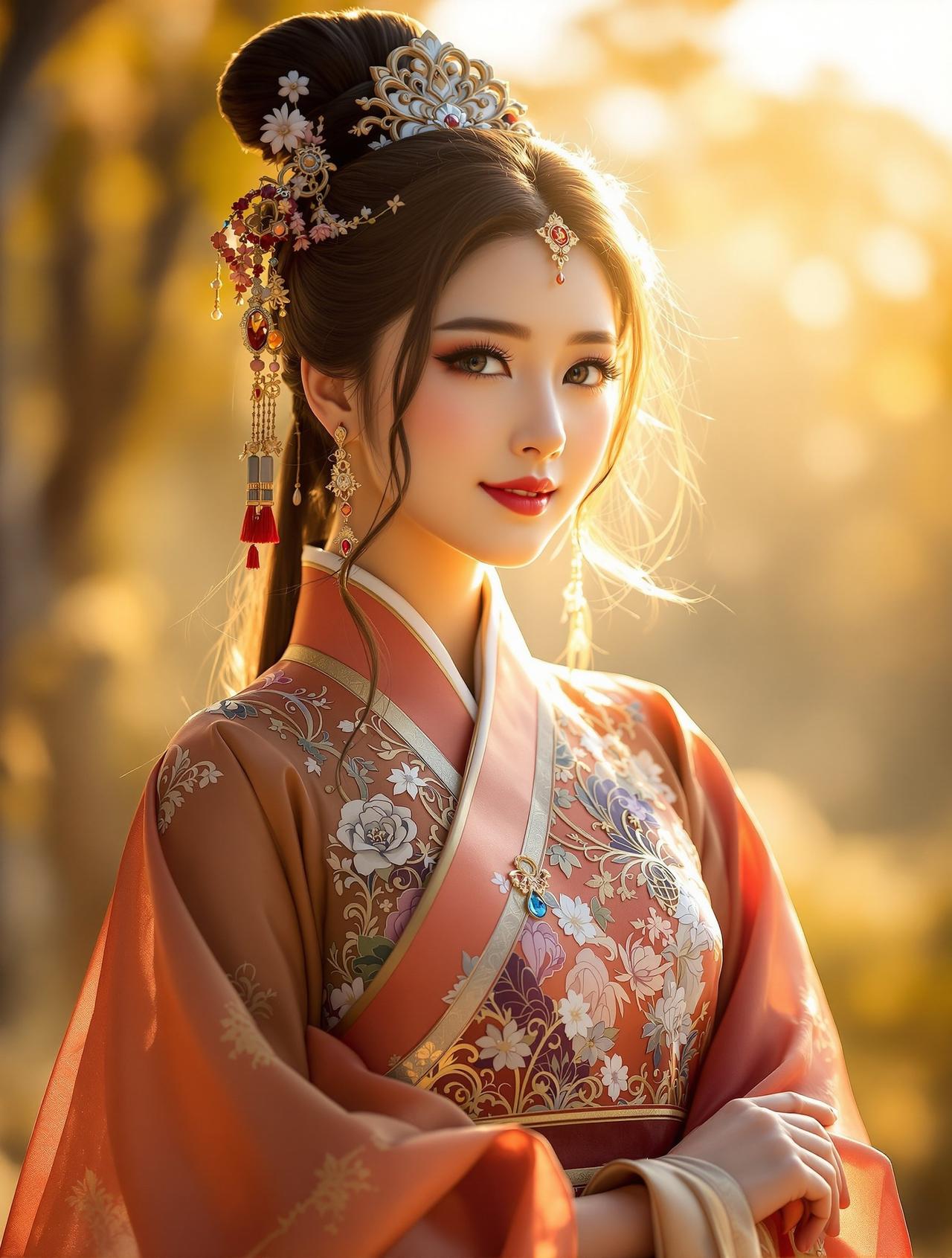 晨曦微光中的古风少女 - 美图网唯美摄影作品